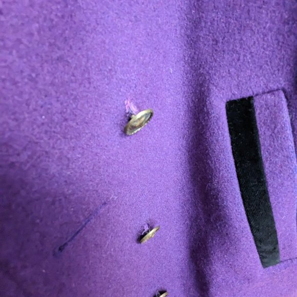 Vintage Balimel Montreal Wool Purple Coat - Made in Canada - Large - Picture 4 of 9